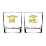 Mr and Mrs Cocktail glasses
